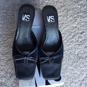 Via Spiga Navy Mules.    Size 7